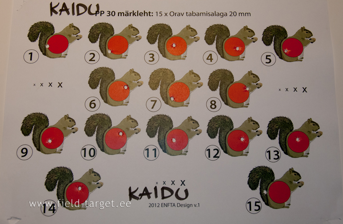 Best score of kneeling position - Kaidu Jalakas, 10 points out of 15